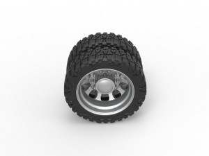 Rear semi wheel for pickup Version 22 Scale 1 to 25 Modelo de impresión 3D