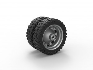 Rear semi wheel for pickup Version 22 Scale 1 to 25 Modelo de impresión 3D