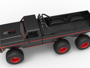 Monster Truck 6x6 concept Scale 1 to 25 3D Принт Модель