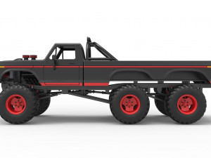 Monster Truck 6x6 concept Scale 1 to 25 3D Принт Модель