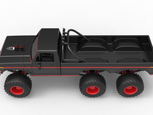 Monster Truck 6x6 concept Scale 1 to 25 3D Принт Модель