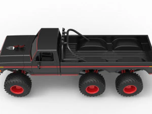 Monster Truck 6x6 concept Scale 1 to 25 3D Print Model