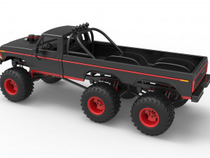Monster Truck 6x6 concept Scale 1 to 25 3D Принт Модель