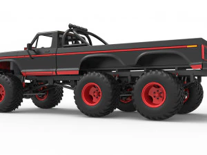 Monster Truck 6x6 concept Scale 1 to 25 3D Print Model