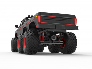 Monster Truck 6x6 concept Scale 1 to 25 3D Принт Модель