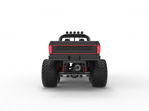 Monster Truck 6x6 concept Scale 1 to 25 3D Принт Модель