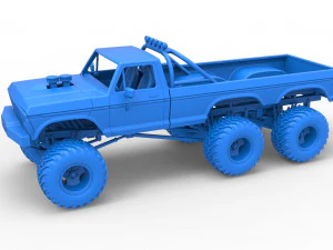 Monster Truck 6x6 concept Scale 1 to 25 3D Print Model