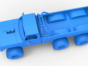 Monster Truck 6x6 concept Scale 1 to 25 3D Print Model