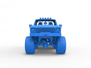 Monster Truck 6x6 concept Scale 1 to 25 3D Print Model