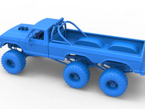 Monster Truck 6x6 concept Scale 1 to 25 3D Print Model
