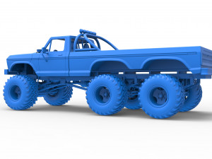 Monster Truck 6x6 concept Scale 1 to 25 3D Принт Модель