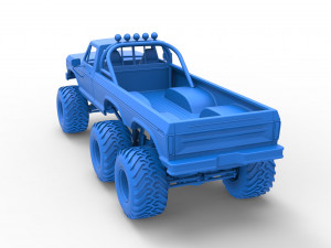 Monster Truck 6x6 concept Scale 1 to 25 3D Принт Модель