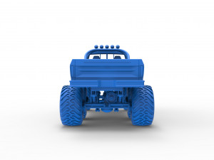 Monster Truck 6x6 concept Scale 1 to 25 3D Принт Модель