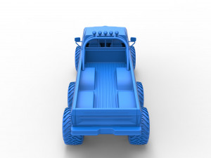Monster Truck 6x6 concept Scale 1 to 25 3D Принт Модель