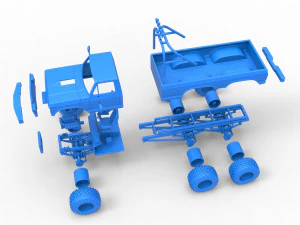 Monster Truck 6x6 concept Scale 1 to 25 3D Print Model