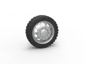 Переднее полуколесо для пикапа Версия 23 Масштаб от 1 до 25 3D Принт Модель