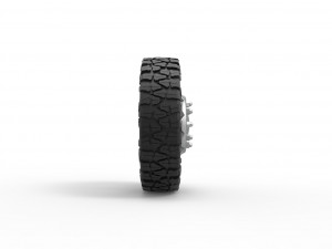 Front semi wheel for pickup Version 23 Scale 1 to 25 3D-printmodel