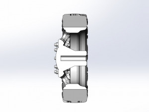 Front semi wheel for pickup Version 23 Scale 1 to 25 3D-printmodel