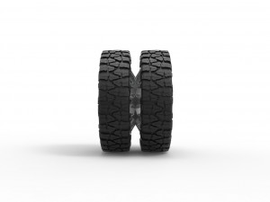 Rear semi wheel for pickup Version 23 Scale 1 to 25 3D Baskı Modeli