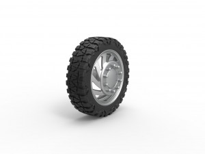 Front semi wheel for pickup Version 24 Scale 1 to 25 3D प्रिंट मॉडल