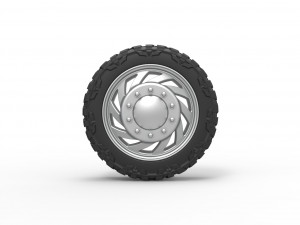 Front semi wheel for pickup Version 24 Scale 1 to 25 3D प्रिंट मॉडल