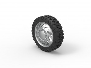 Front semi wheel for pickup Version 24 Scale 1 to 25 3D प्रिंट मॉडल