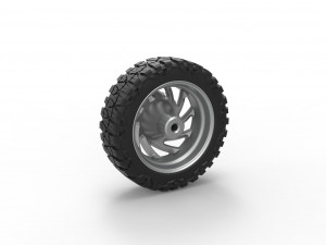 Front semi wheel for pickup Version 24 Scale 1 to 25 3D प्रिंट मॉडल