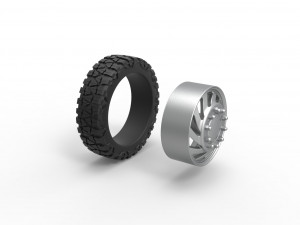 Front semi wheel for pickup Version 24 Scale 1 to 25 3D प्रिंट मॉडल