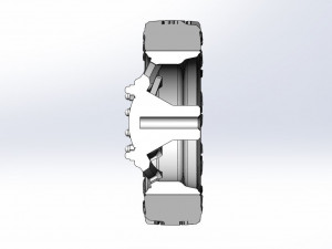 Front semi wheel for pickup Version 24 Scale 1 to 25 3D प्रिंट मॉडल
