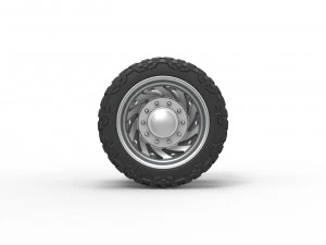 Rear semi wheel for pickup Version 24 Scale 1 to 25 3D Print Model