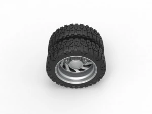 Rear semi wheel for pickup Version 24 Scale 1 to 25 3D Print Model