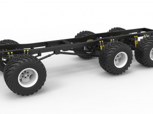 Chassis of 6x6 Monster Truck Scale 1 to 25 Modelo de Impressão 3D
