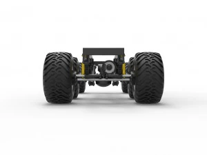 Chassis of 6x6 Monster Truck Scale 1 to 25 3D Print Model