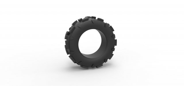 Offroad tire 81 Scale 1 to 25 3D Print Model .c4d .max .obj .3ds .fbx .stl .blend 