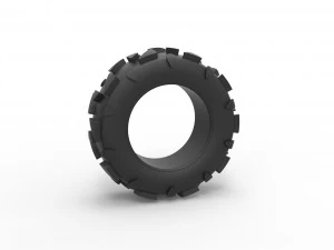 Offroad tire 81 Scale 1 to 25 3D Print Model