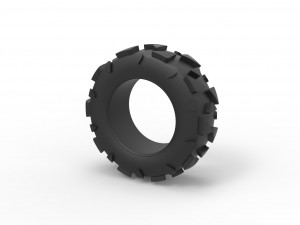Offroad tire 81 Scale 1 to 25 3D Print Model