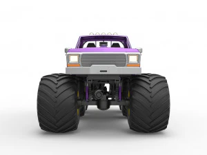 Monster Truck 6x6 concept Version 2 Scale 1 to 25 3D Print Model
