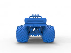 Monster Truck 6x6 concept Version 2 Scale 1 to 25 3D Print Model