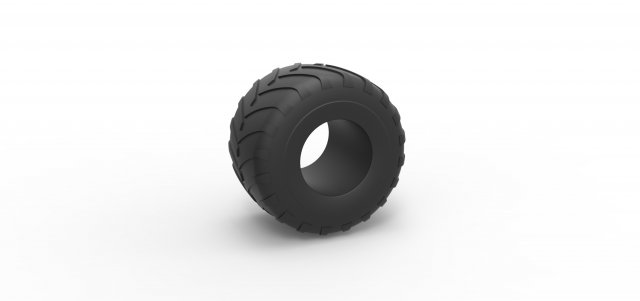 Monster Jam tire 28 Scale 1 to 25 Model do druku 3D .c4d .max .obj .3ds .fbx .stl .blend 