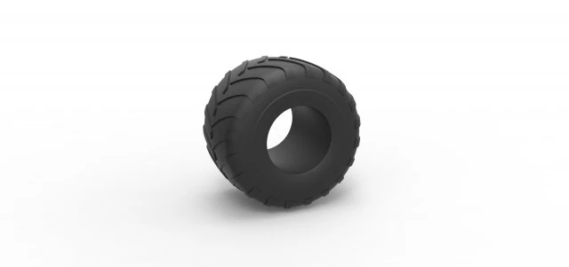 Monster Jam tire 28 Scale 1 to 25 3D Print Model .c4d .max .obj .3ds .fbx .stl .blend 
