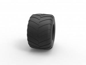 Monster Jam tire 28 Scale 1 to 25 Model do druku 3D