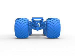 Chassis of 6x6 Monster Truck Version 2 Scale 1 to 25 3D 프린트 모델
