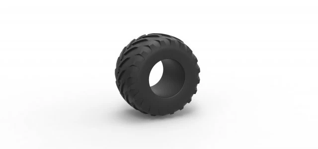 Monster Jam tire 29 Scale 1 to 25 3D Print Model .c4d .max .obj .3ds .fbx .stl .blend 