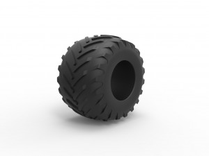 Monster Jam tire 29 Scale 1 to 25 3D 프린트 모델