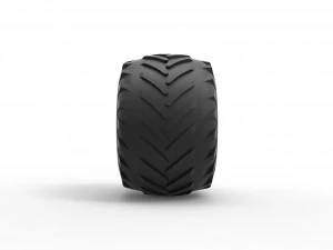 Monster Jam tire 29 Scale 1 to 25 3D Print Model