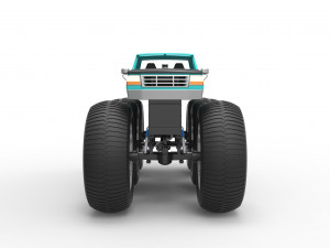 Monster Truck 6x6 concept Version 3 Scale 1 to 25 Model Cetak 3D