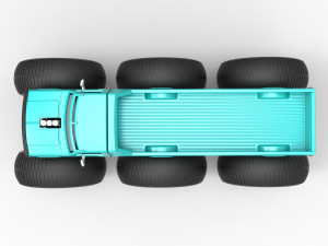 Monster Truck 6x6 concept Version 3 Scale 1 to 25 Model Cetak 3D