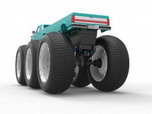 Monster Truck 6x6 concept Version 3 Scale 1 to 25 Model Cetak 3D