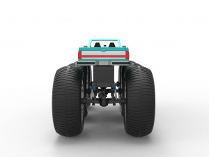 Monster Truck 6x6 concept Version 3 Scale 1 to 25 Model Cetak 3D