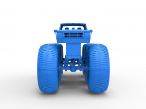 Monster Truck 6x6 concept Version 3 Scale 1 to 25 Model Cetak 3D